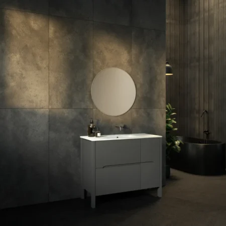 ארון אמבט סן פרנסיסקו עם כיור חרס אינטגרלי