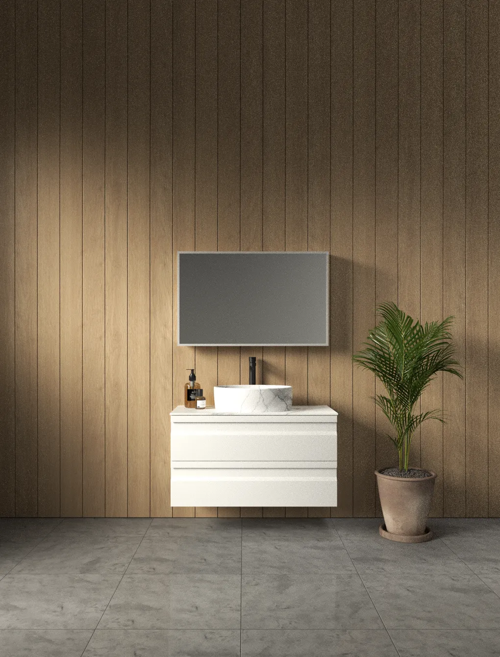 ארון אמבט ריבר עם משטח גרניט פורצלן