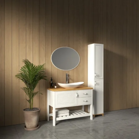 ארון אמבט רומא עם משטח בוצ'ר