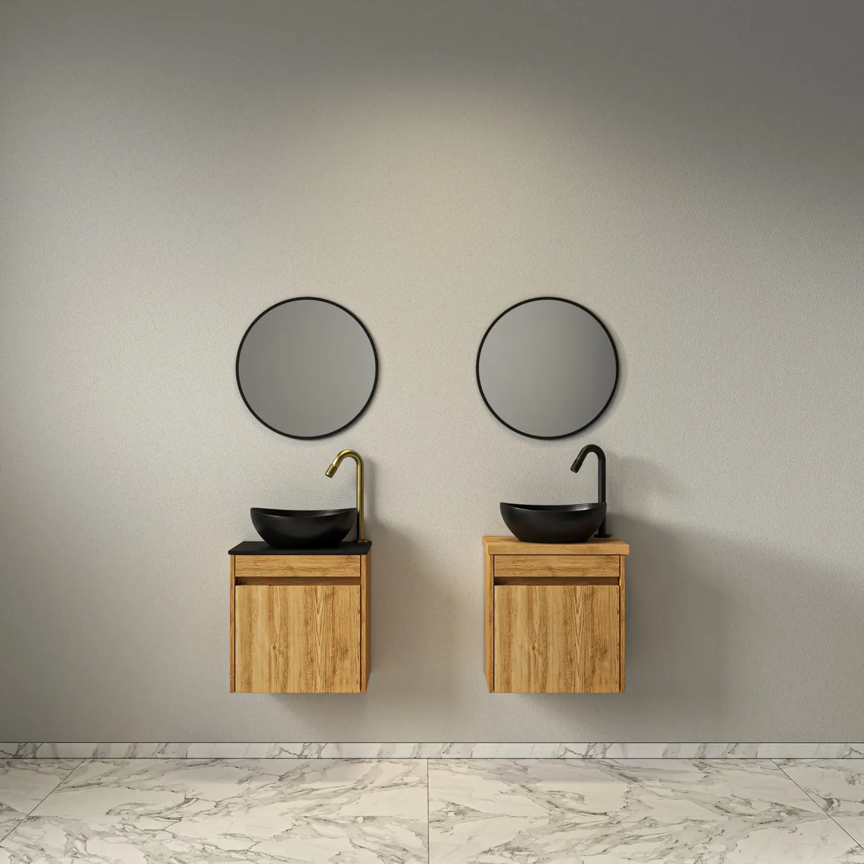 ארון אמבט יהלום 45 עץ