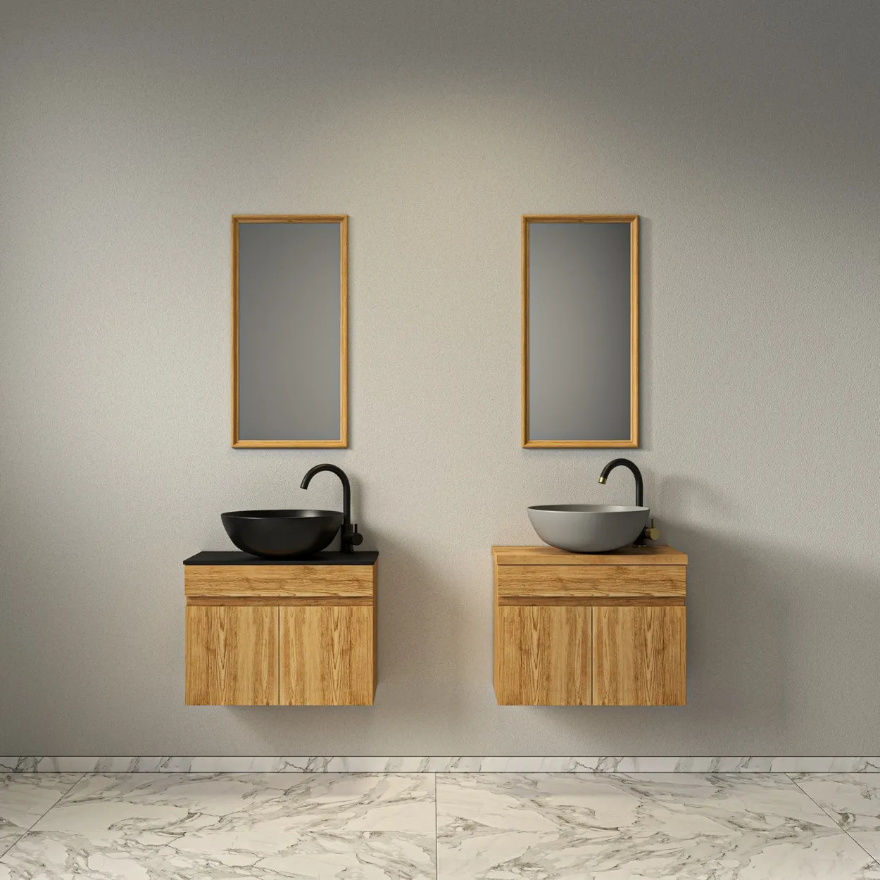 ארון אמבט יהלום 60 עץ