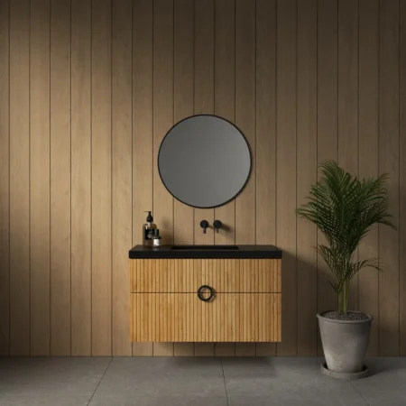 ארון אמבט אלבמה עם כיור גרניט