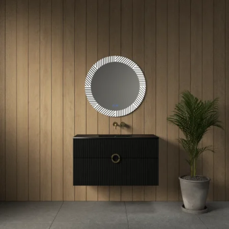 ארון אמבט אלבמה עם כיור חרס אינטגרלי