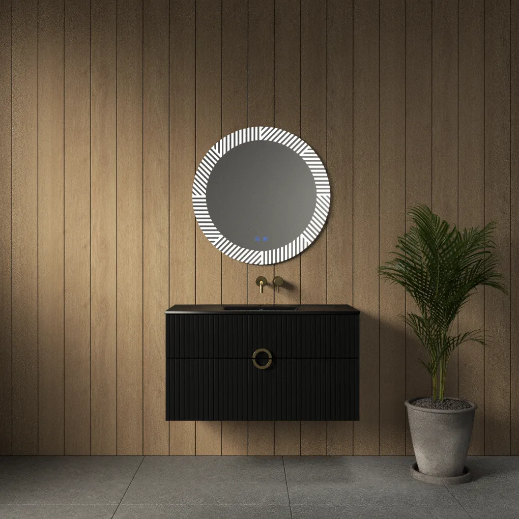 ארון אמבט אלבמה עם כיור חרס אינטגרלי