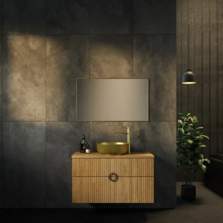 ארון אמבט אלבמה עם משטח בוצ'ר