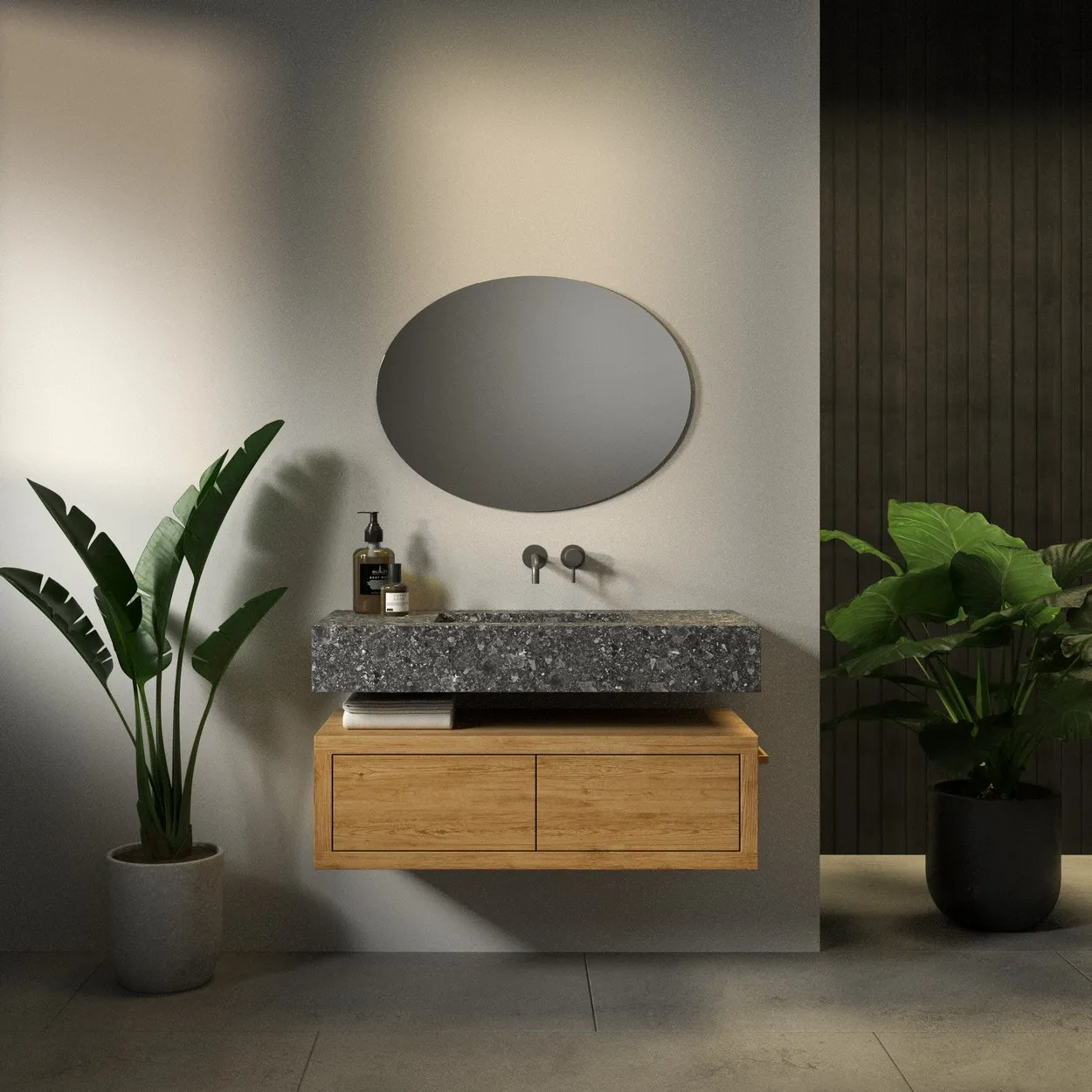 ארון אמבט אריזונה עם כיור גרניט