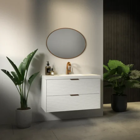 ארון אמבט בוסטון עם כיור גרניט פורצלן