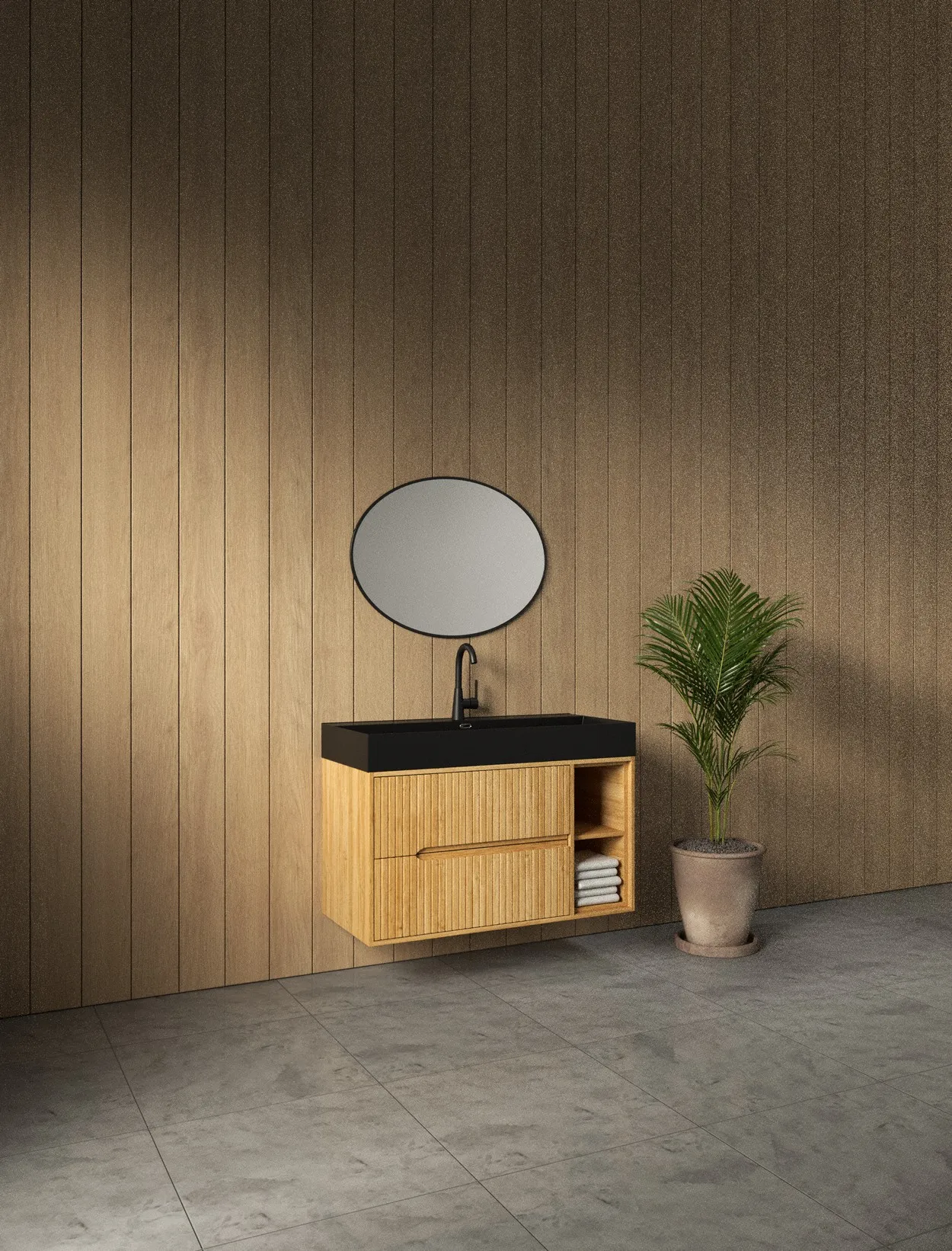 ארון אמבט דבלין עם כיור אלפא