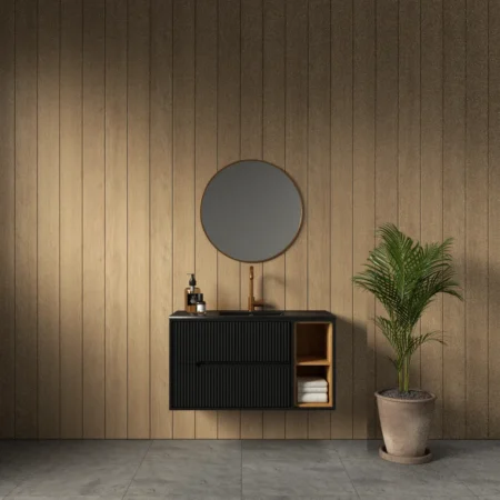 ארון אמבט דבלין עם כיור חרס אינטגרלי