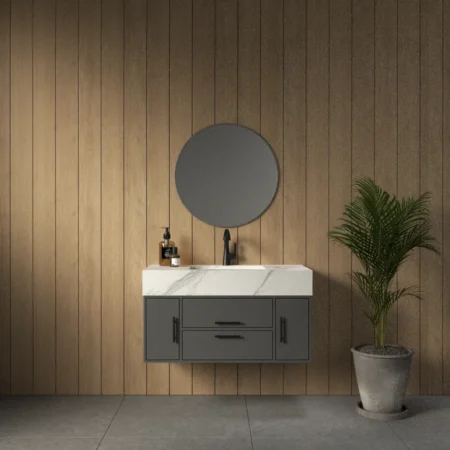 ארון אמבט טקסס עם כיור גרניט פורצלן