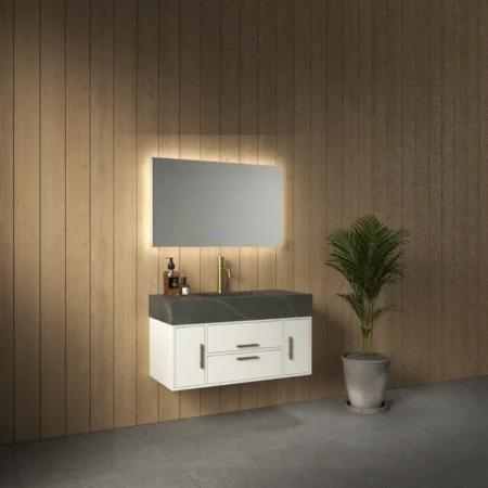 ארון אמבט טקסס עם כיור גרניט פורצלן