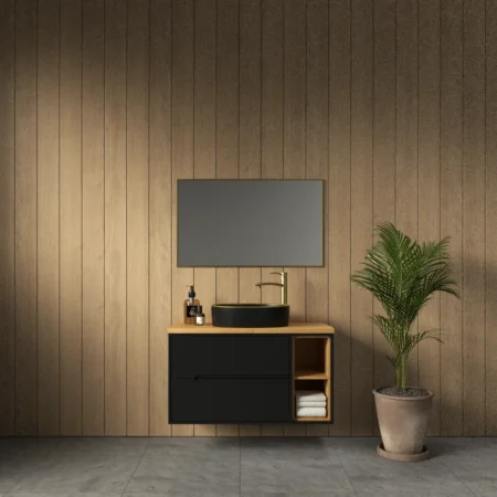 ארון אמבט יוסטון עם משטח בוצ'ר