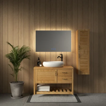 ארון אמבט לורטו עם משטח בוצ'ר