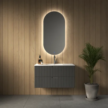 ארון אמבט ליברפול עם כיור חרס אינטגרלי