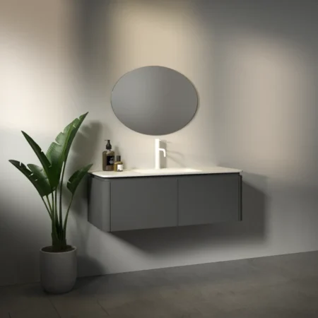 ארון אמבט מדריד עם כיור חרס אינטגרלי