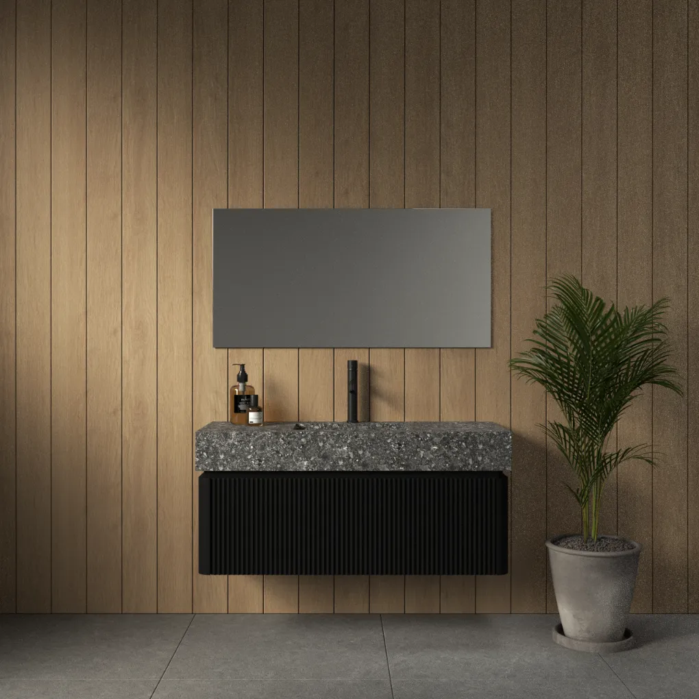 ארון אמבט מעיין עם כיור גרניט פורצלן