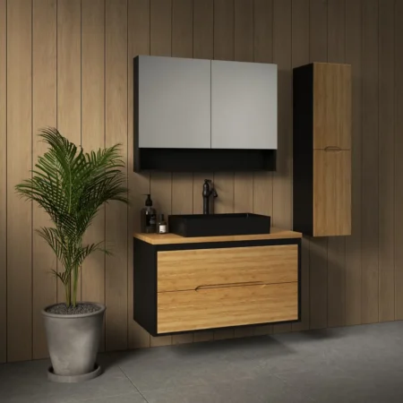 ארון אמבט סיאטל עם משטח בוצ'ר