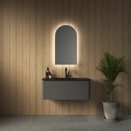 ארון אמבט סיבליה עם כיור חרס אינטגרלי