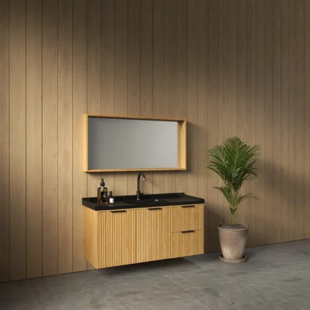 ארון אמבט קוסמוי עם כיור חרס אינטגרלי