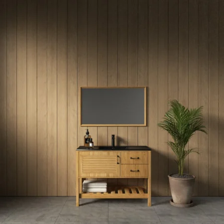 ארון אמבט רומא עם כיור חרס אינטגרלי