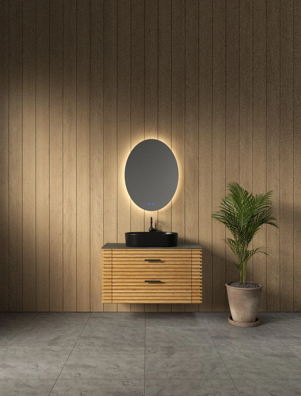 ארון אמבט ריו עם משטח גרניט