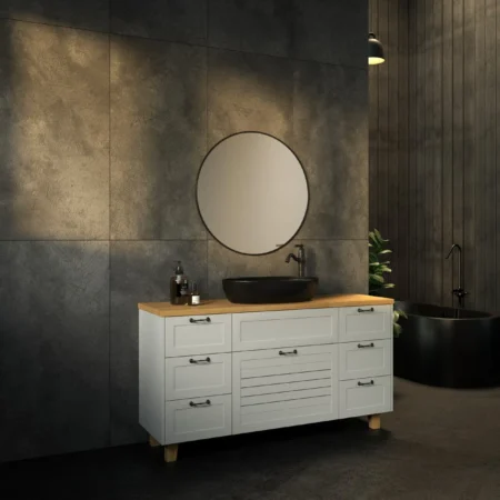 ארון אמבט וושינגטון עם משטח בוצ'ר