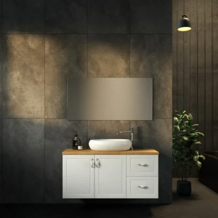 ארון אמבט ורונה עם משטח בוצ'ר