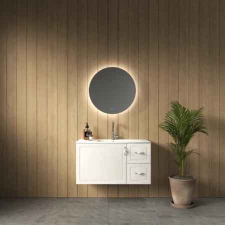 ארון אמבט טורינו עם כיור חרס אינטגרלי