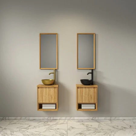 ארון אמבט מיזורי עץ